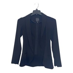 Dynamite Womens Boyfriend Open Front Blazer Black Size Xs
